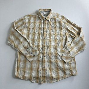 Horny Toad Men's Size XL Plaid Long Sleeve Cotton Button Up‎ Shirt Casual Preppy